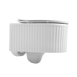 MISKA WC WISZĄCA RIMLESS LUMA-WH-RIM-03 BIAŁA DESKA WOLNOOPADAJĄCA DUROPLAST