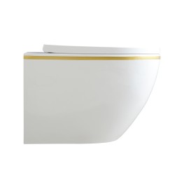 MISKA WC WISZĄCA RIMLESS PEAK-WH-GL-RIM-02 BIAŁA MAT DESKA WOLNOOPADAJĄCA DUROPLAST