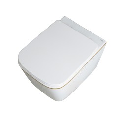 MISKA WC WISZĄCA RIMLESS RAIN-WH-GL-RIM-03 BIAŁA DESKA WOLNOOPADAJĄCA DUROPLAST