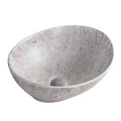 UMYWALKA NABLATOWA CERAMICZNA MARMUROWA OWALNA LUMO-MAR2-405