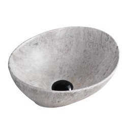 UMYWALKA NABLATOWA CERAMICZNA MARMUROWA OWALNA LUMO-MAR2-405