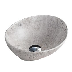 UMYWALKA NABLATOWA CERAMICZNA MARMUROWA OWALNA LUMO-MAR2-405
