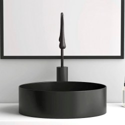 UMYWALKA NABLATOWA CERAMICZNA OKRĄGŁA LAVA-MTB-360 CZARNY MAT