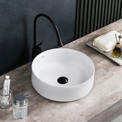 UMYWALKA NABLATOWA CERAMICZNA OKRĄGŁA LAVA-WH-360 BIAŁA