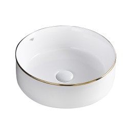 UMYWALKA NABLATOWA CERAMICZNA OKRĄGŁA LAVA-WH-GL-360 BIAŁA