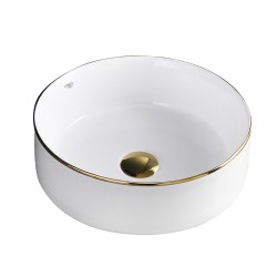 UMYWALKA NABLATOWA CERAMICZNA OKRĄGŁA LAVA-WH-GL-360 BIAŁA