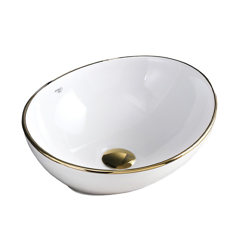 UMYWALKA NABLATOWA CERAMICZNA OWALNA LUMO-WH-GL-405 BIAŁA UMYWALKA NABLATOWA CERAMICZNA OWALNA LUMO-WH-GL-405 BIAŁA