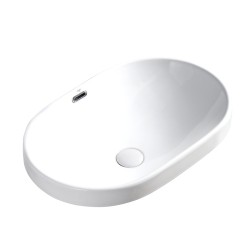 UMYWALKA NABLATOWA CERAMICZNA OWALNA NEL-WH-590 BIAŁA