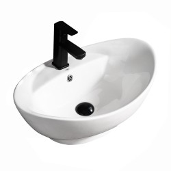 UMYWALKA NABLATOWA CERAMICZNA OWALNA TERA-WH-585 BIAŁY