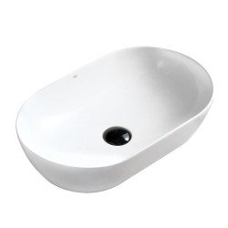 UMYWALKA NABLATOWA CERAMICZNA OWALNA TES-WH-555 BIAŁA