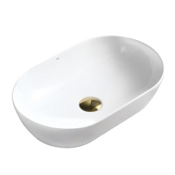 UMYWALKA NABLATOWA CERAMICZNA OWALNA TES-WH-555 BIAŁA