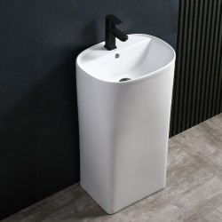 UMYWALKA WOLNOSTOJĄCA CERAMICZNA OWALNA CLARO-WH-440 BIAŁA