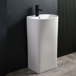 UMYWALKA WOLNOSTOJĄCA CERAMICZNA OWALNA CLARO-WH-440 BIAŁA
