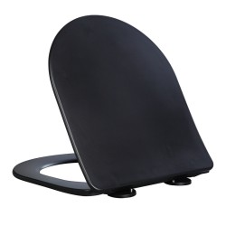 DESKA SEDESOWA WC WOLNOOPADAJĄCA CV-MTB-03 SLIM CZARNY MAT DUROPLAST