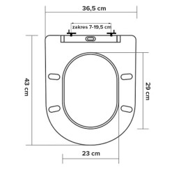 DESKA SEDESOWA WC WOLNOOPADAJĄCA CV-MTB-05 CZARNY MAT DUROPLAST