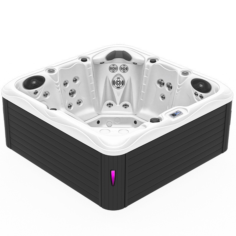 JACUZZI OGRODOWE WANNA SPA752 BIAŁA PERŁA OBUDOWA ANTRACYT 200x200 CM JACUZZI OGRODOWE WANNA SPA752 BIAŁA PERŁA OBUDOWA ANTRACYT 200x200 CM