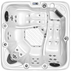 JACUZZI OGRODOWE WANNA SPA752 BIAŁA PERŁA OBUDOWA ANTRACYT 200x200 CM