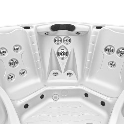 JACUZZI OGRODOWE WANNA SPA752 BIAŁA PERŁA OBUDOWA ANTRACYT 200x200 CM