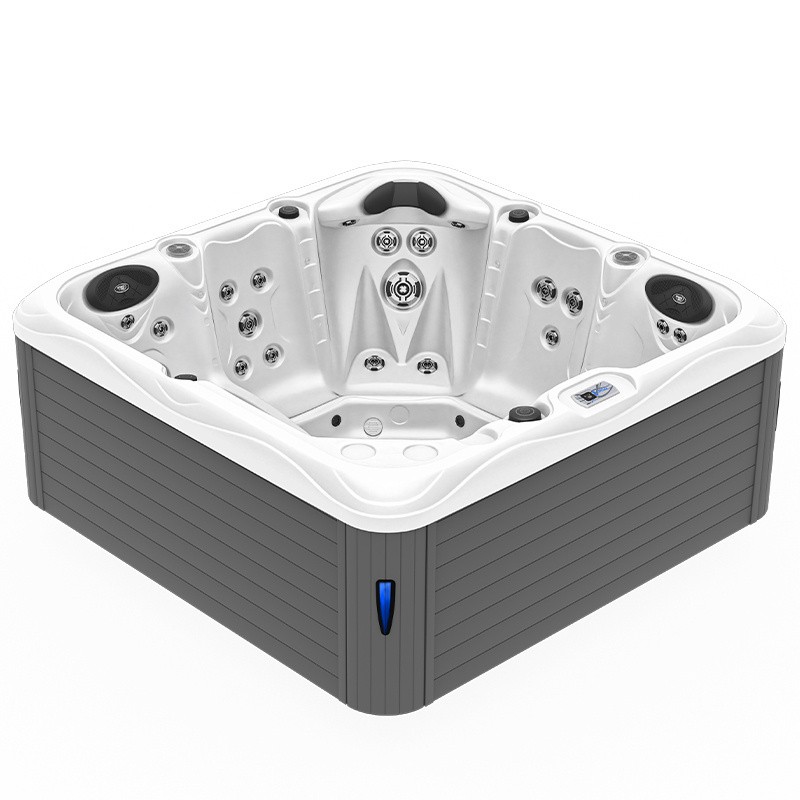 JACUZZI OGRODOWE WANNA SPA752 BIAŁA PERŁA OBUDOWA SZARA 200x200 CM JACUZZI OGRODOWE WANNA SPA752 BIAŁA PERŁA OBUDOWA SZARA 200x200 CM
