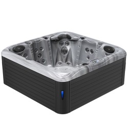 JACUZZI OGRODOWE WANNA SPA752 CAPPUCINNO OBUDOWA ANTRACYT 200x200 CM