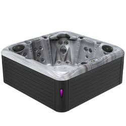 JACUZZI OGRODOWE WANNA SPA752 CAPPUCINNO OBUDOWA ANTRACYT 200x200 CM