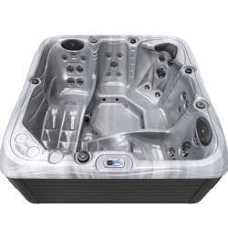 JACUZZI OGRODOWE WANNA SPA752 CAPPUCINNO OBUDOWA ANTRACYT 200x200 CM