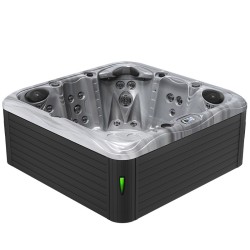 JACUZZI OGRODOWE WANNA SPA752 CAPPUCINNO OBUDOWA ANTRACYT 200x200 CM