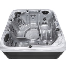 JACUZZI OGRODOWE WANNA SPA752 CAPPUCINNO OBUDOWA ANTRACYT 200x200 CM