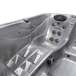 JACUZZI OGRODOWE WANNA SPA752 CAPPUCINNO OBUDOWA ANTRACYT 200x200 CM