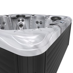 JACUZZI OGRODOWE WANNA SPA752 CAPPUCINNO OBUDOWA ANTRACYT 200x200 CM