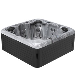 JACUZZI OGRODOWE WANNA SPA752 CAPPUCINNO OBUDOWA ANTRACYT 200x200 CM