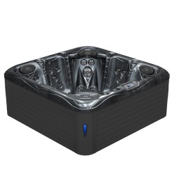 JACUZZI OGRODOWE WANNA SPA752 CZARNA FALA OBUDOWA ANTRACYT 200x200 CM