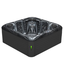JACUZZI OGRODOWE WANNA SPA752 CZARNA FALA OBUDOWA ANTRACYT 200x200 CM