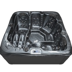 JACUZZI OGRODOWE WANNA SPA752 CZARNA FALA OBUDOWA ANTRACYT 200x200 CM