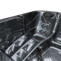 JACUZZI OGRODOWE WANNA SPA752 CZARNA FALA OBUDOWA ANTRACYT 200x200 CM