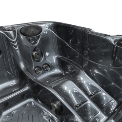 JACUZZI OGRODOWE WANNA SPA752 CZARNA FALA OBUDOWA ANTRACYT 200x200 CM