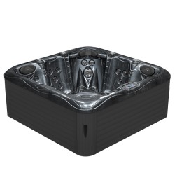 JACUZZI OGRODOWE WANNA SPA752 CZARNA FALA OBUDOWA ANTRACYT 200x200 CM