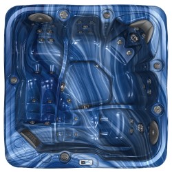 JACUZZI OGRODOWE WANNA SPA752 NIEBIESKA FALA OBUDOWA ANTRACYT 200x200 CM