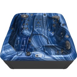 JACUZZI OGRODOWE WANNA SPA752 NIEBIESKA FALA OBUDOWA ANTRACYT 200x200 CM