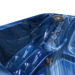 JACUZZI OGRODOWE WANNA SPA752 NIEBIESKA FALA OBUDOWA ANTRACYT 200x200 CM