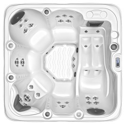 JACUZZI OGRODOWE WANNA SPA753 BIAŁA PERŁA OBUDOWA ANTRACYT 200x200 CM