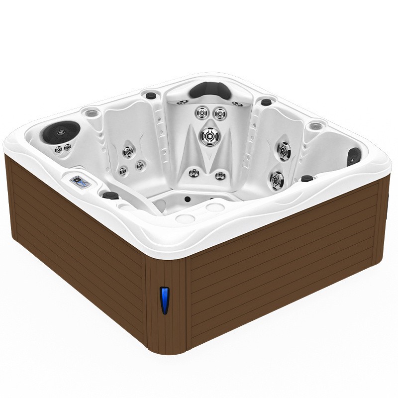JACUZZI OGRODOWE WANNA SPA753 BIAŁA PERŁA OBUDOWA KAWA 200x200 CM JACUZZI OGRODOWE WANNA SPA753 BIAŁA PERŁA OBUDOWA KAWA 200x200 CM