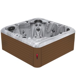 JACUZZI OGRODOWE WANNA SPA753 CAPPUCINNO OBUDOWA KAWA 200x200 CM