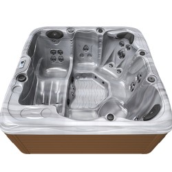 JACUZZI OGRODOWE WANNA SPA753 CAPPUCINNO OBUDOWA KAWA 200x200 CM