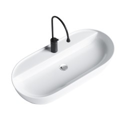 UMYWALKA NABLATOWA CERAMICZNA OWALNA EMI-WH-810 BIAŁY