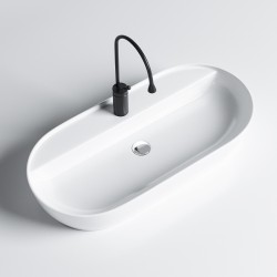 UMYWALKA NABLATOWA CERAMICZNA OWALNA EMI-WH-810 BIAŁY