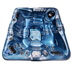 JACUZZI OGRODOWE WANNA SPA510 NIEBIESKA FALA OBUDOWA SZARA 210x210 CM