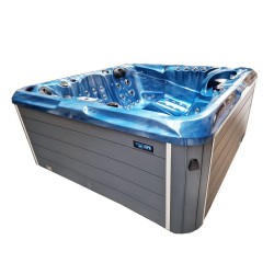 JACUZZI OGRODOWE WANNA SPA510 NIEBIESKA FALA OBUDOWA SZARA 210x210 CM