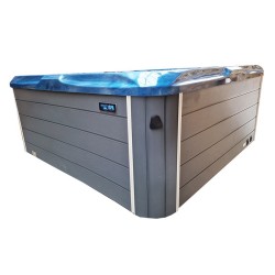 JACUZZI OGRODOWE WANNA SPA510 NIEBIESKA FALA OBUDOWA SZARA 210x210 CM