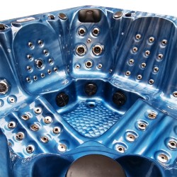JACUZZI OGRODOWE WANNA SPA510 NIEBIESKA FALA OBUDOWA SZARA 210x210 CM